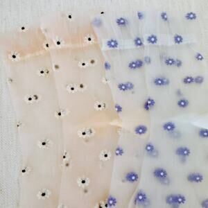 Mini Daisy Sheer Socks - Set of 2